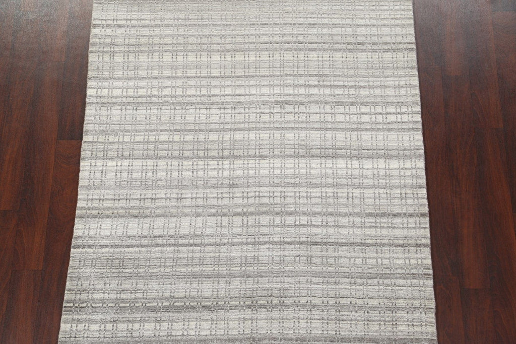 Checkered Contemporary Wool Area Rug 5x8