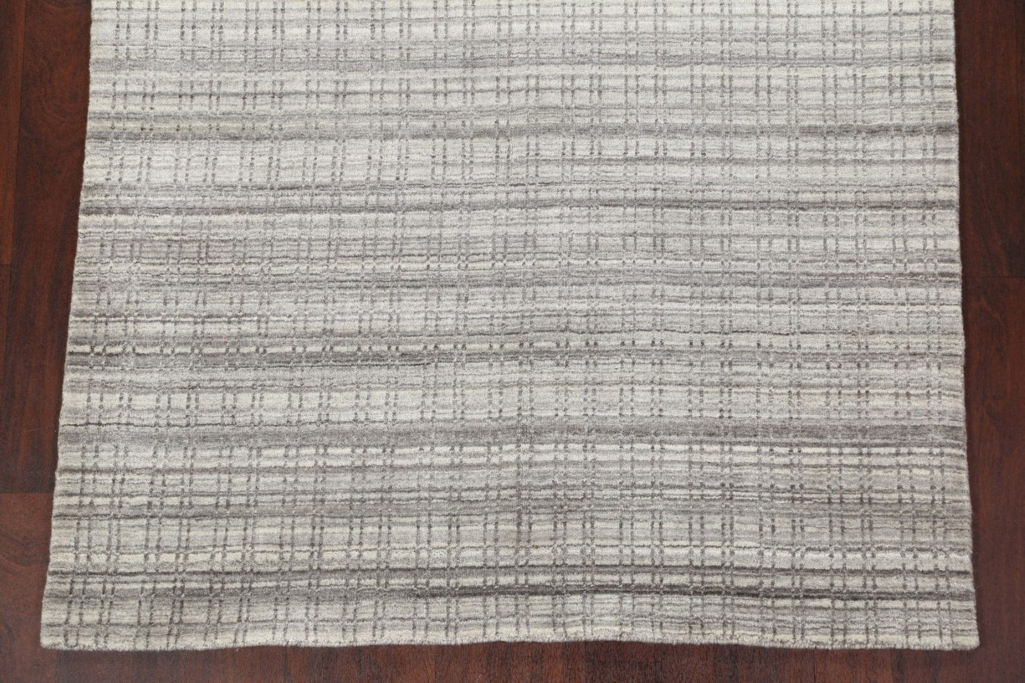 Checkered Contemporary Wool Area Rug 5x8