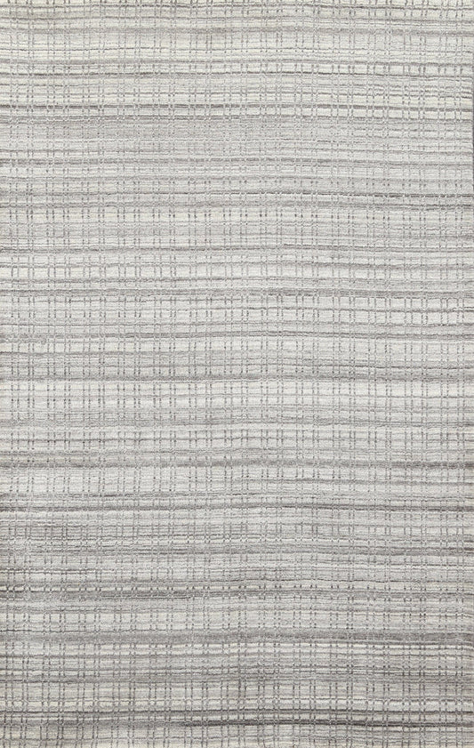 Checkered Contemporary Wool Area Rug 5x8