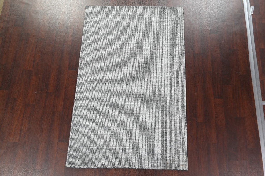 Striped Contemporary Wool Area Rug 5x8