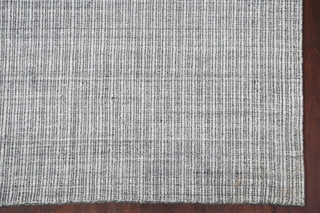 Striped Contemporary Wool Area Rug 5x8