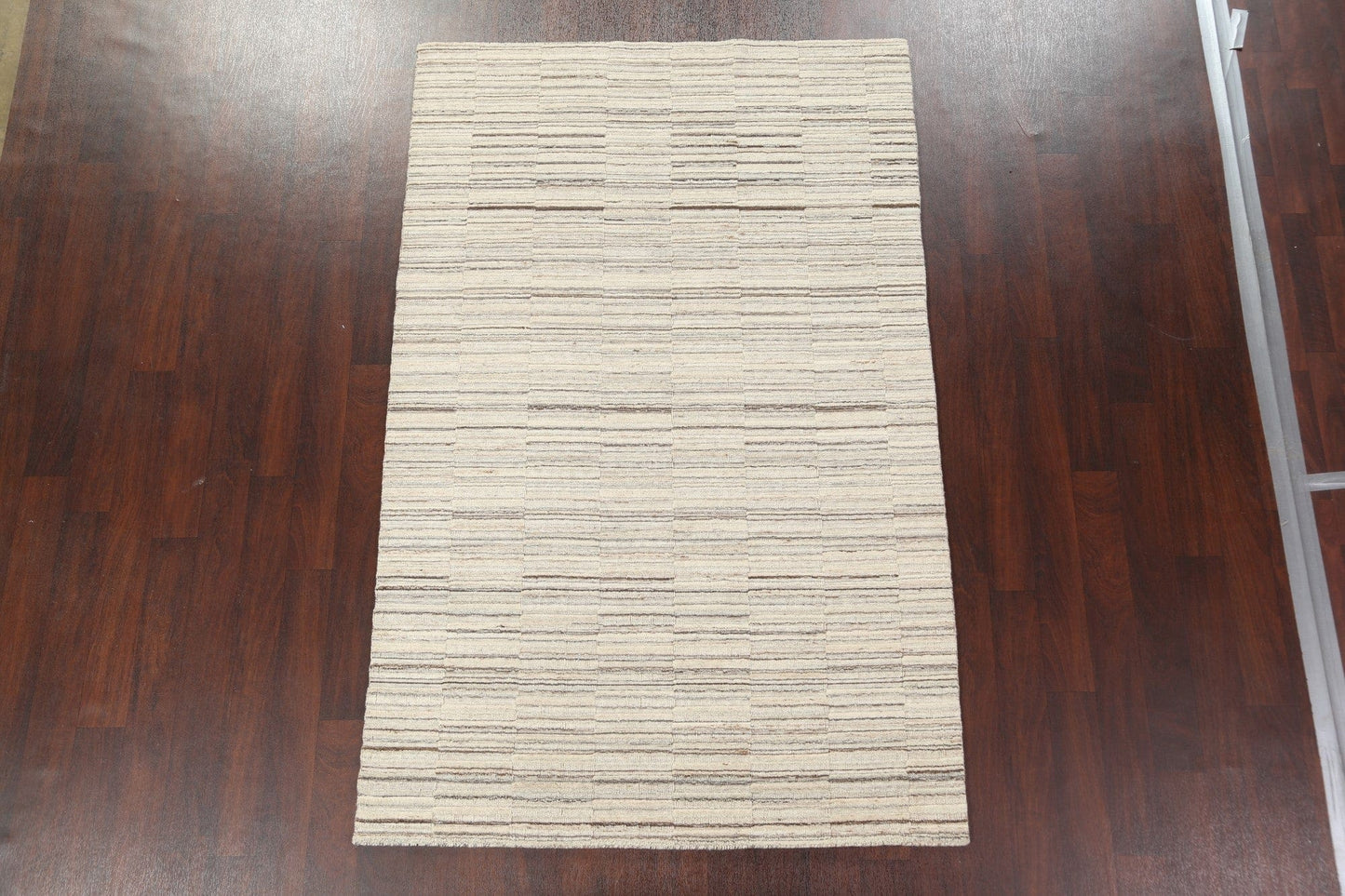 Striped Contemporary Wool Area Rug 5x8