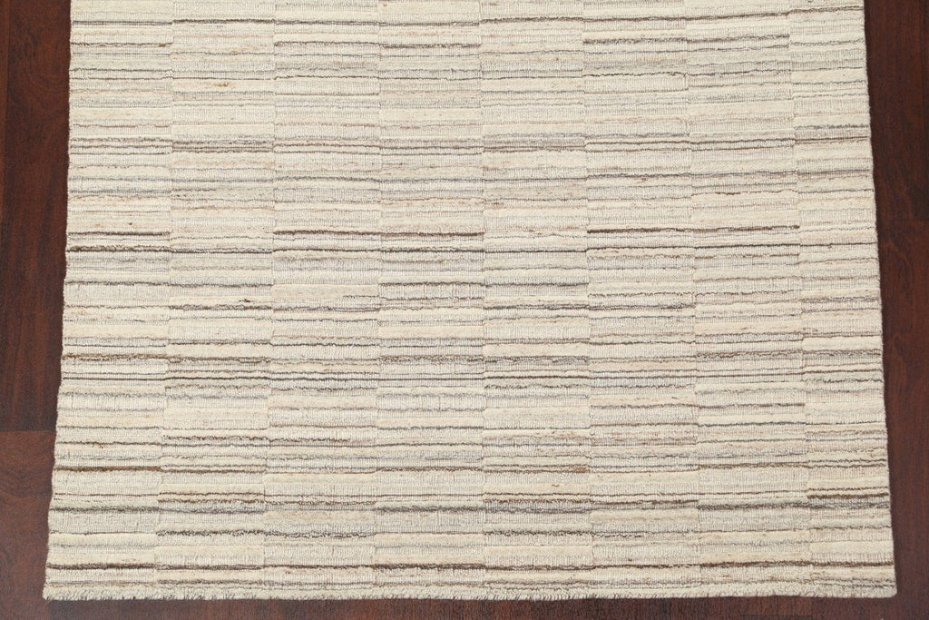 Striped Contemporary Wool Area Rug 5x8