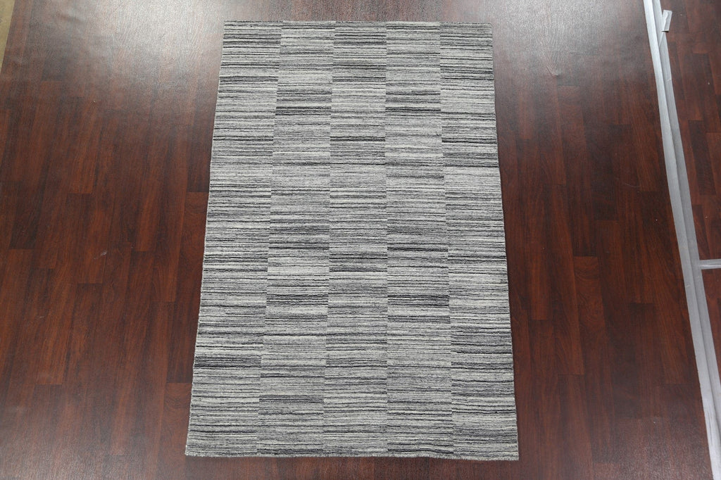 Checkered Contemporary Wool Area Rug 5x8