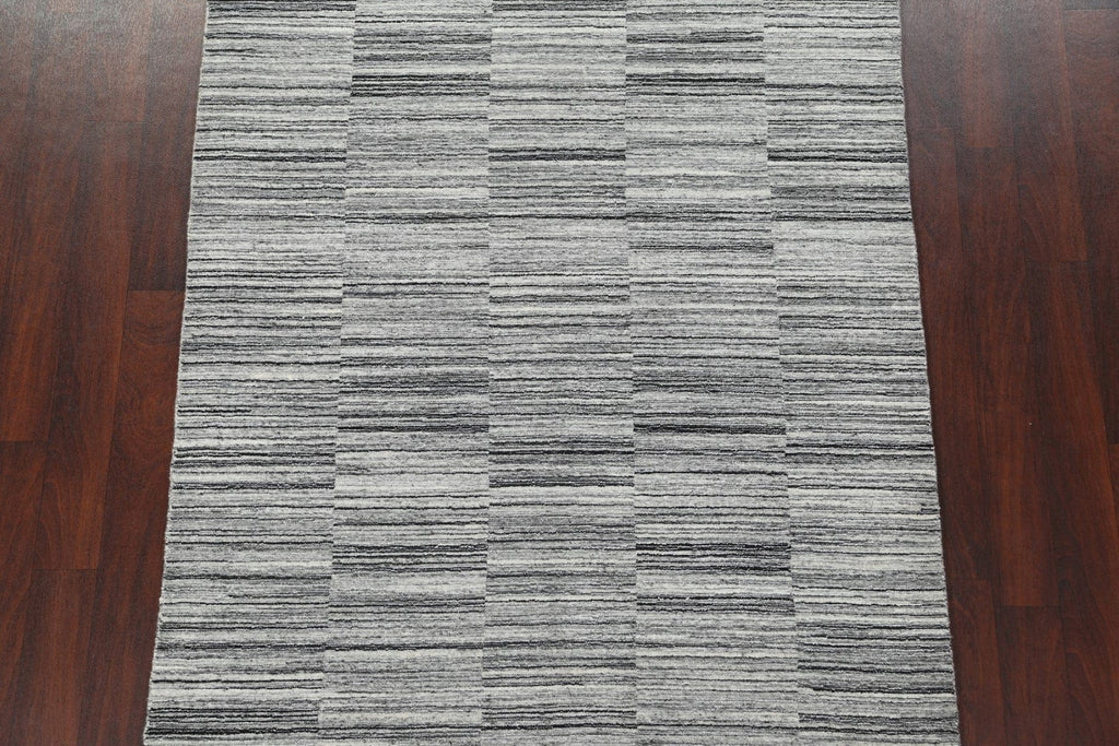 Checkered Contemporary Wool Area Rug 5x8