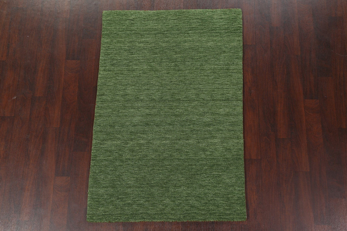 Green Gabbeh Wool Area Rug 4x6