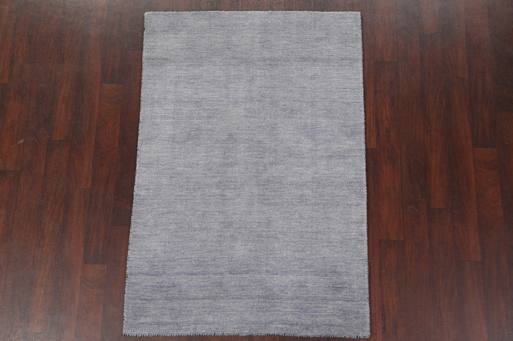 Solid Gabbeh Oriental Area Rug 4x6