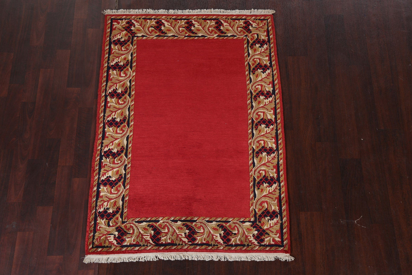 Bordered Nepal Tibetan Oriental Area Rug 4x5