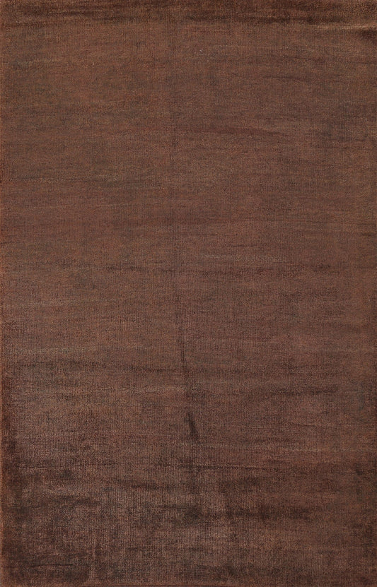 Brown Contemporary Area Rug 6x9