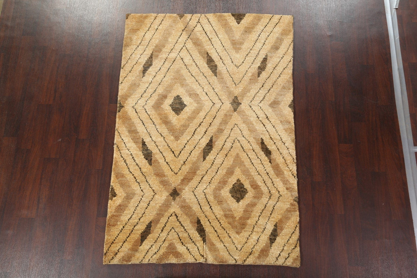 Geometric Abstract Handmade Area Rug 5x7