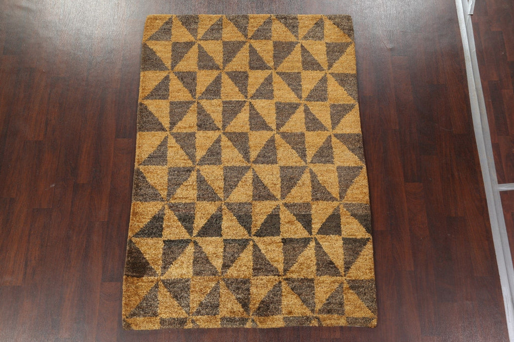 Geometric Abstract Handmade Area Rug 5x8