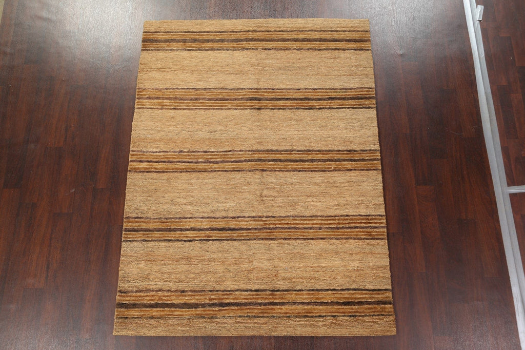 Striped Abstract Handmade Area Rug 6x8