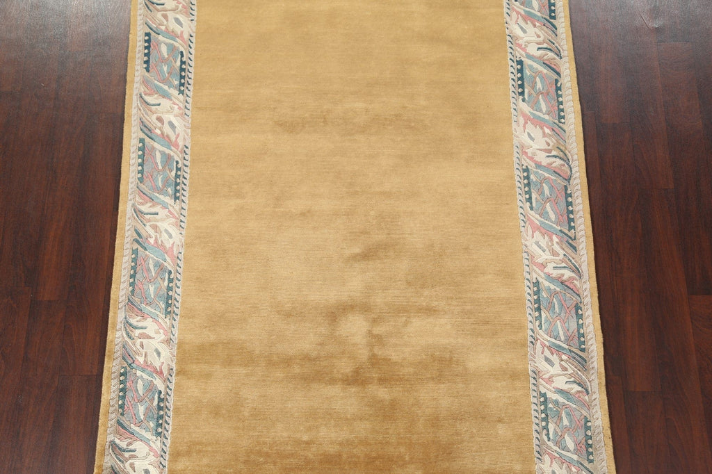 Bordered Nepal Tibetan Wool Area Rug 6x8