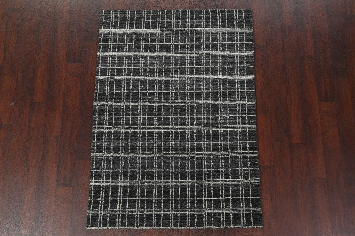 Checkered Gabbeh Wool  Area Rug 4x6