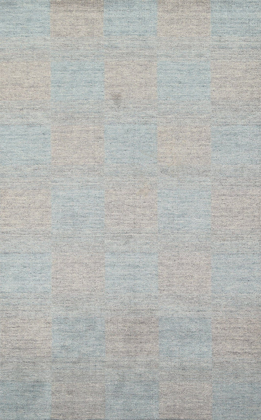 Checkered Gabbeh Wool Area Rug 5x8