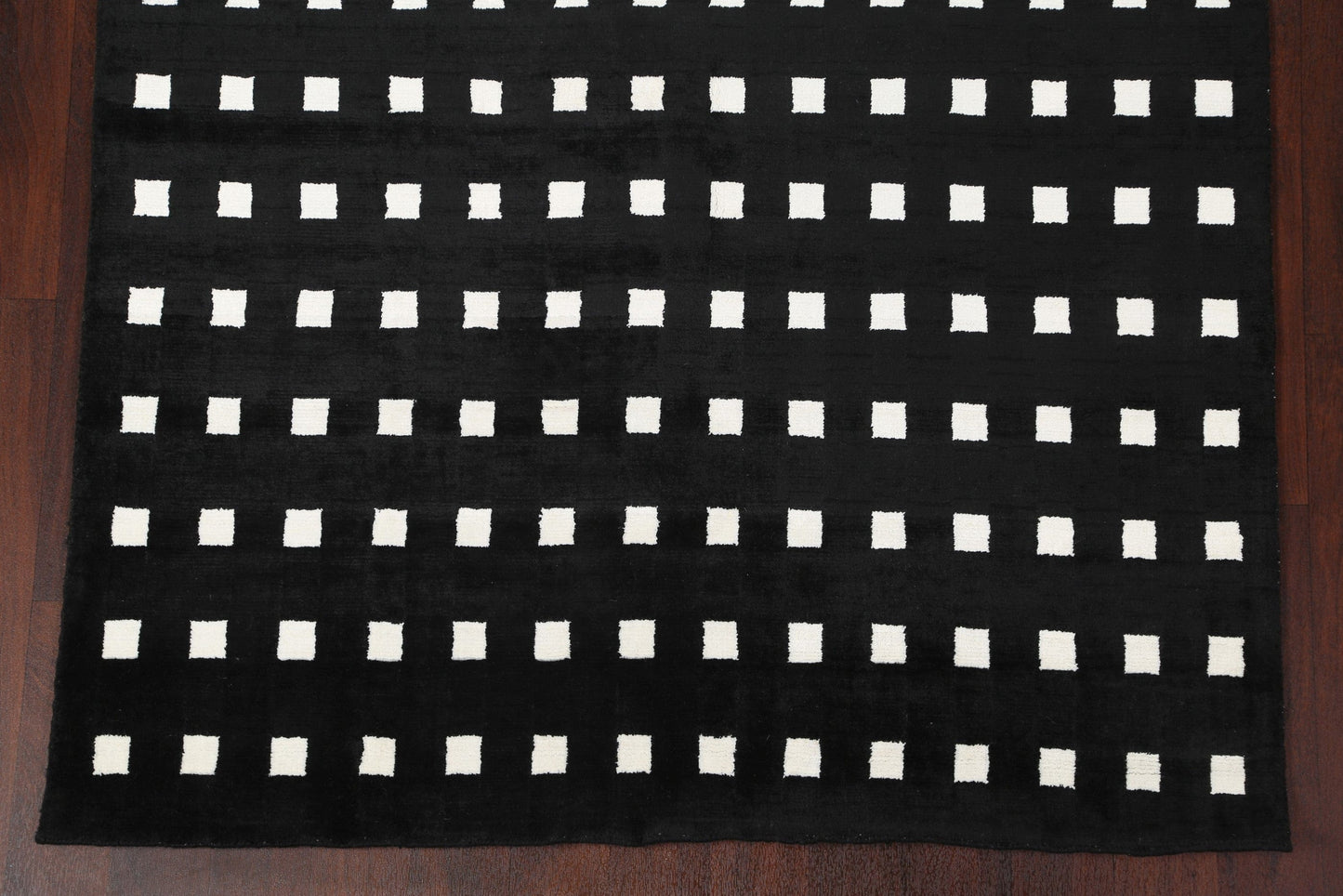 Black/ White Gabbeh Handmade Area Rug 5x8