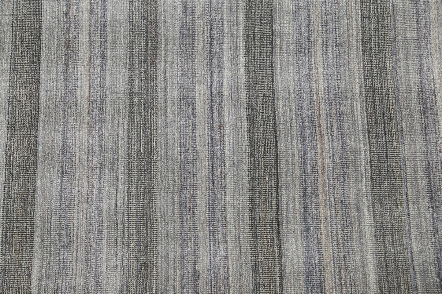 Striped Contemporary Wool Area Rug 5x8