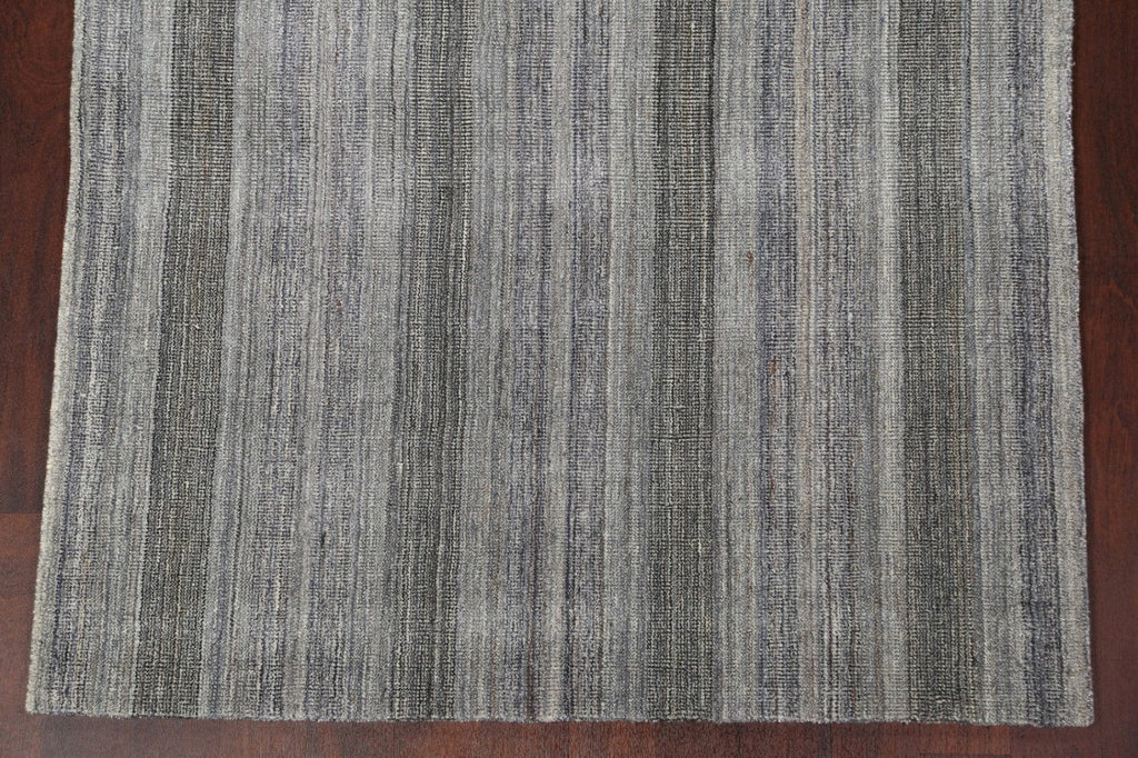 Striped Contemporary Wool Area Rug 5x8