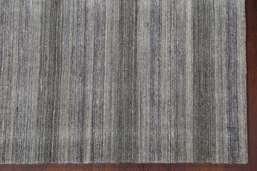 Striped Contemporary Wool Area Rug 5x8