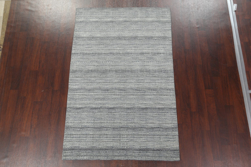 Modern Gabbeh Wool Area Rug 5x8