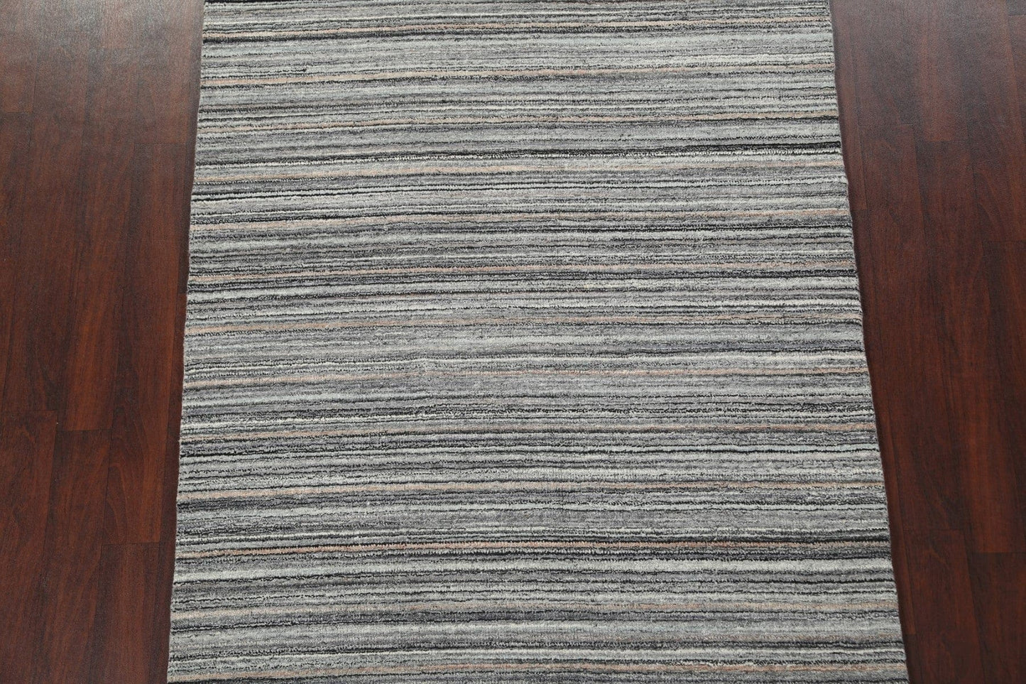 Striped Gabbeh Wool Area Rug 5x8