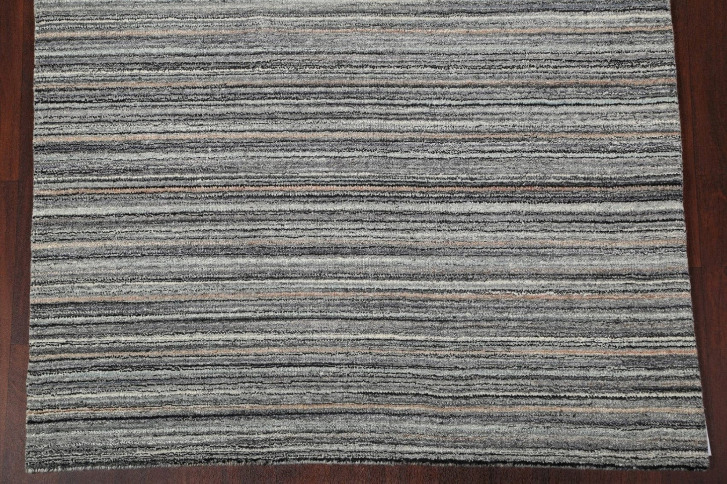 Striped Gabbeh Wool Area Rug 5x8