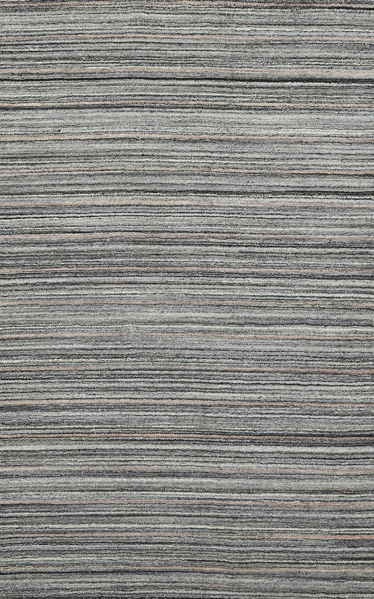 Striped Gabbeh Wool Area Rug 5x8