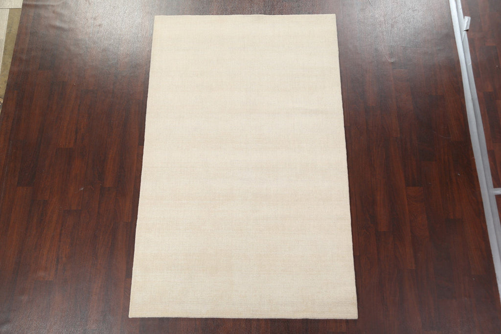 Solid Contemporary Wool Area Rug 5x8