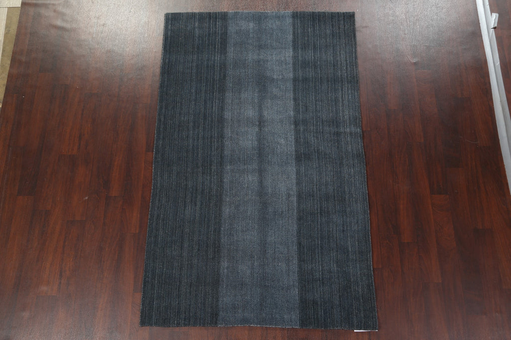 Modern Gabbeh Wool Area Rug 5x8