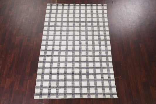 Checkered Gabbeh Handmade Area Rug 5x8