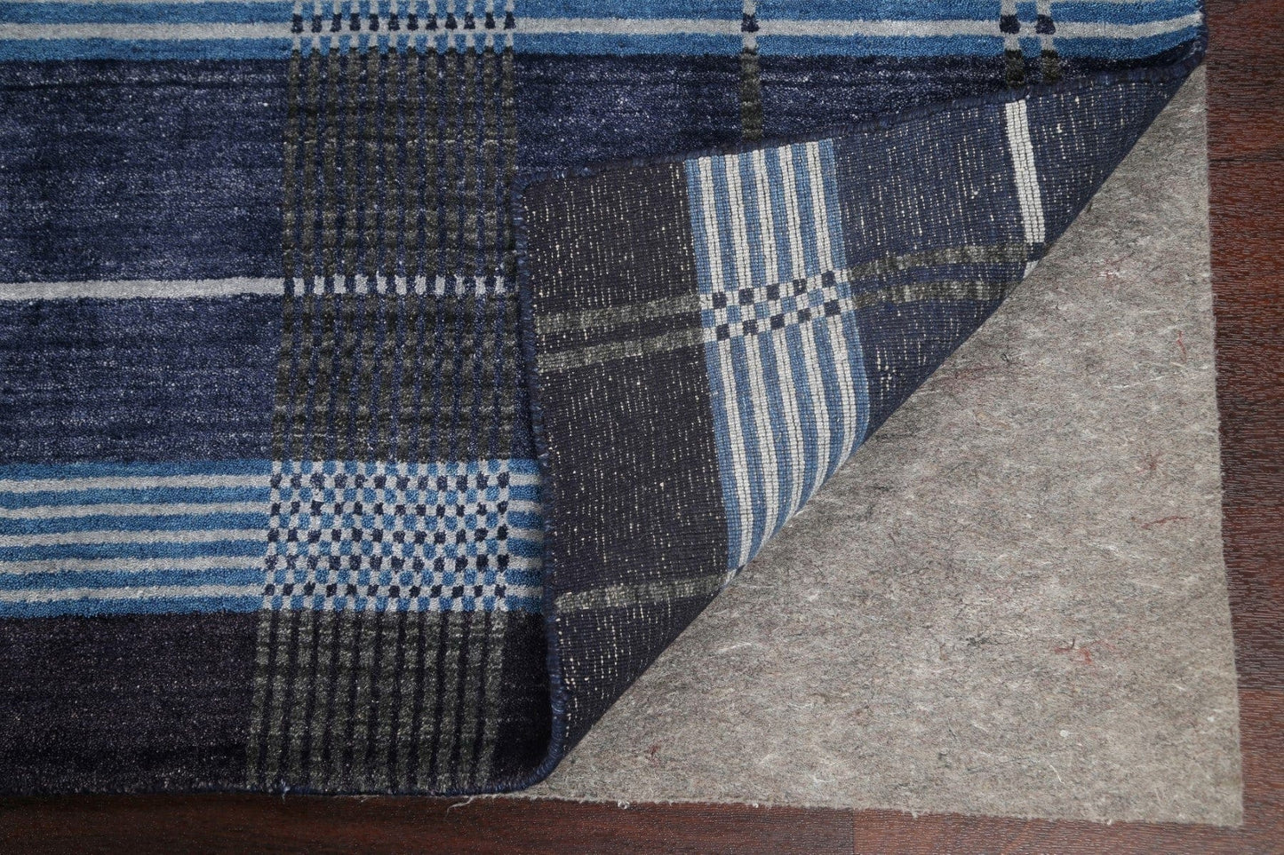 Checkered Gabbeh Wool Area Rug 5x7