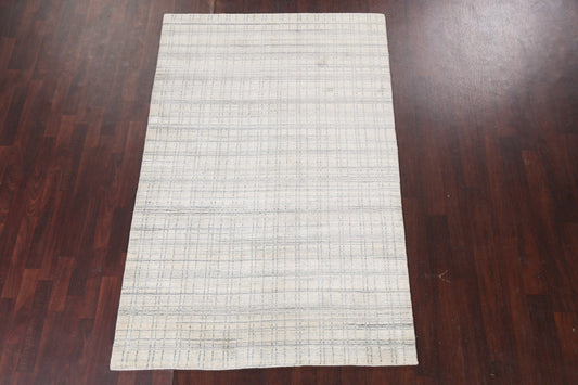 Checkered Gabbeh Wool Area Rug 5x8