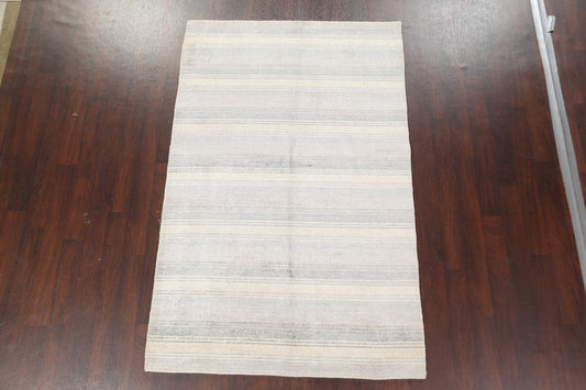 Striped Gabbeh Wool Area Rug 5x8