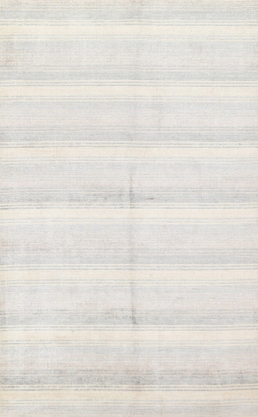 Striped Gabbeh Wool Area Rug 5x8