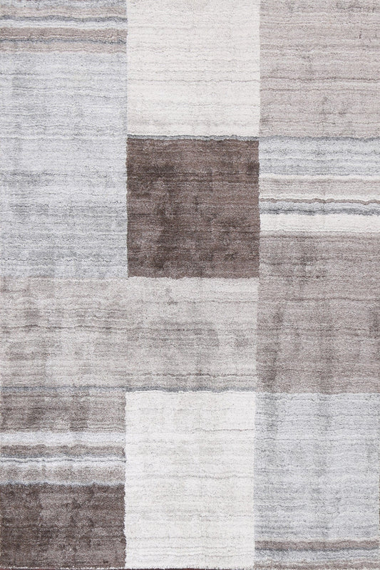 Checkered Gabbeh Wool Area Rug 5x7