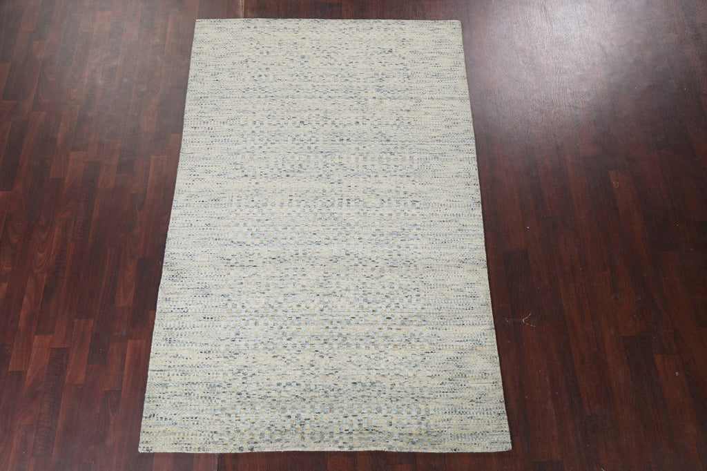 Modern Gabbeh Wool Area Rug 5x8