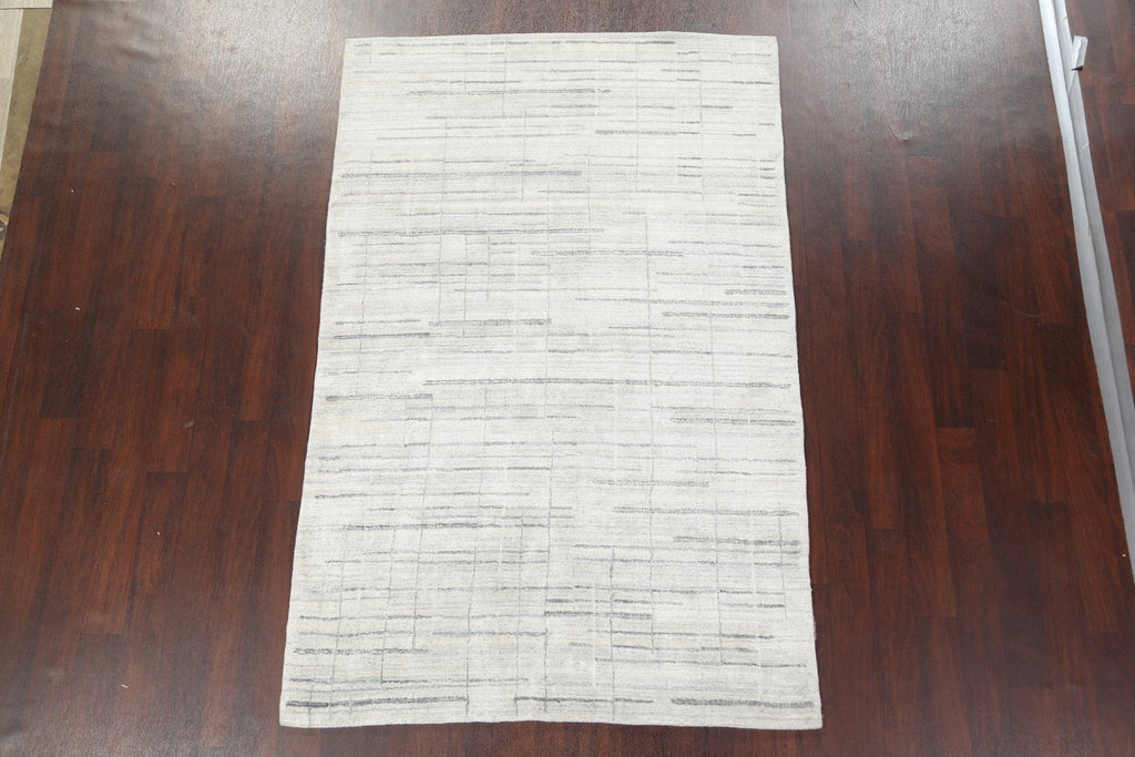 Striped Gabbeh Wool Area Rug 5x8