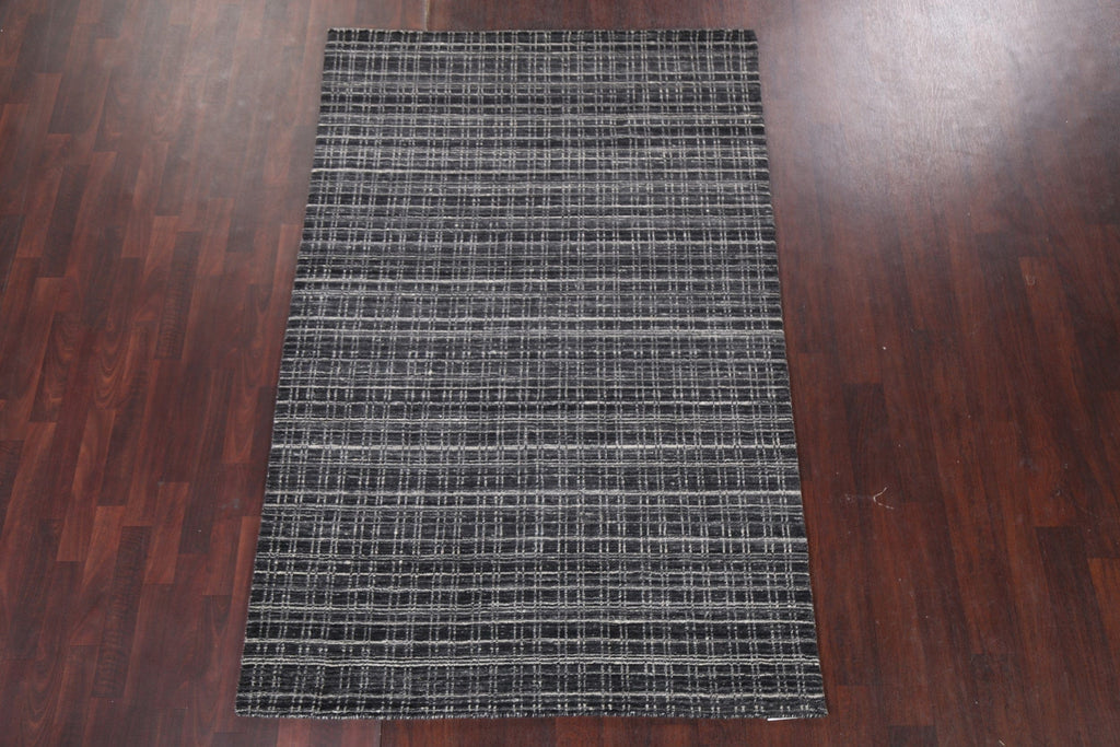 Checkered Gabbeh Wool Area Rug 5x8