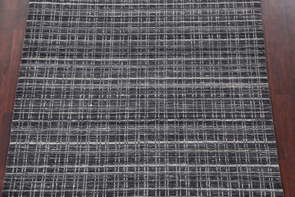 Checkered Gabbeh Wool Area Rug 5x8