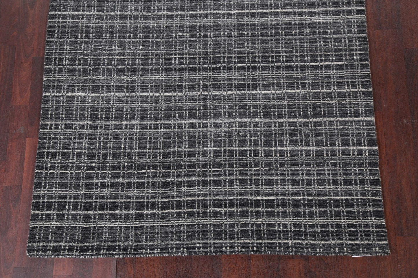 Checkered Gabbeh Wool Area Rug 5x8