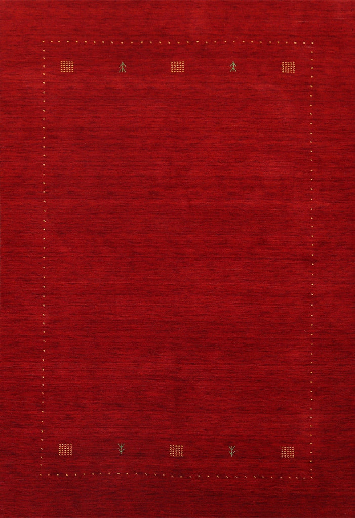 Red Wool Gabbeh Handmade Area Rug 6x8