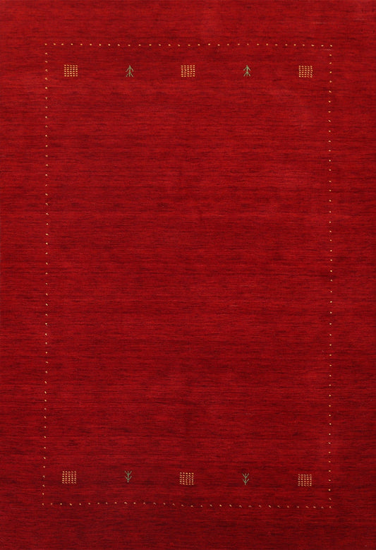 Red Wool Gabbeh Handmade Area Rug 6x8