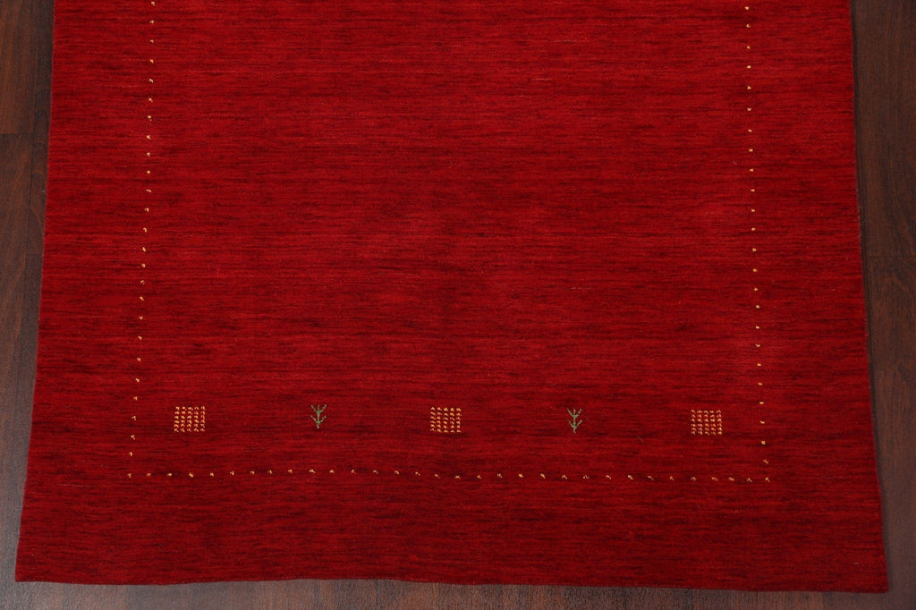 Red Wool Gabbeh Handmade Area Rug 6x8