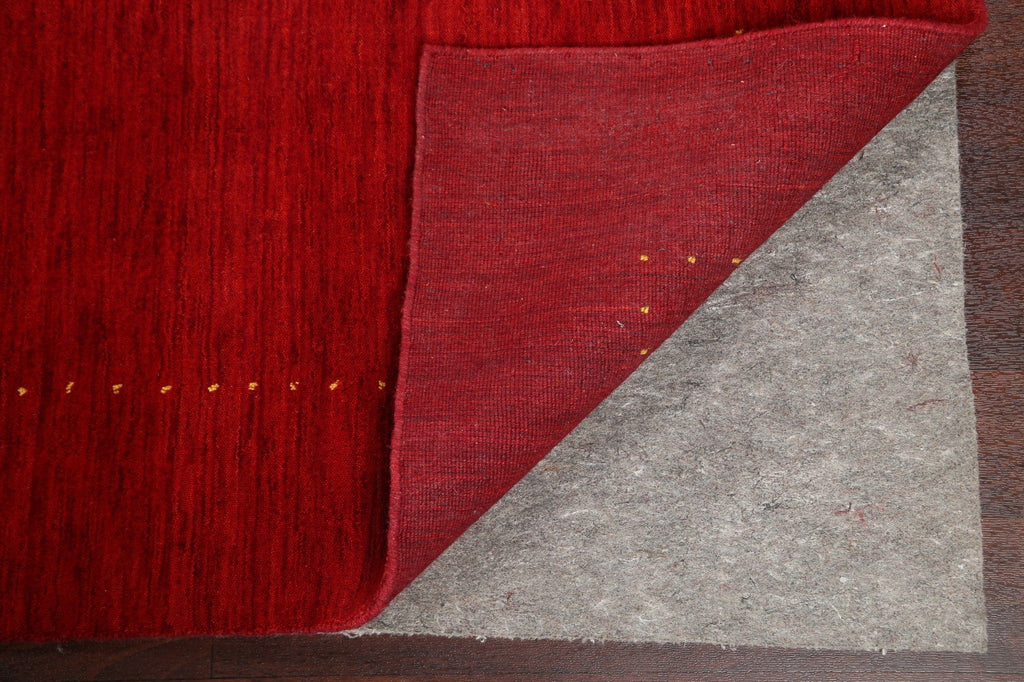 Red Wool Gabbeh Handmade Area Rug 6x8