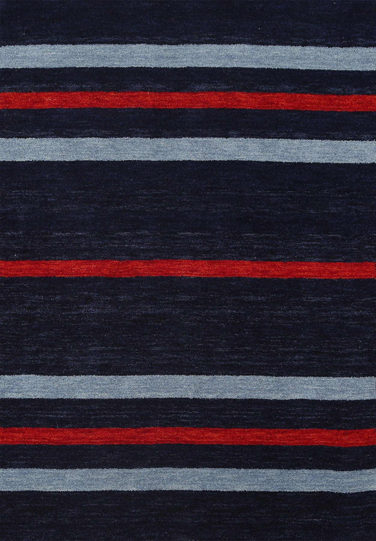 Striped Gabbeh Wool Area Rug 4x6