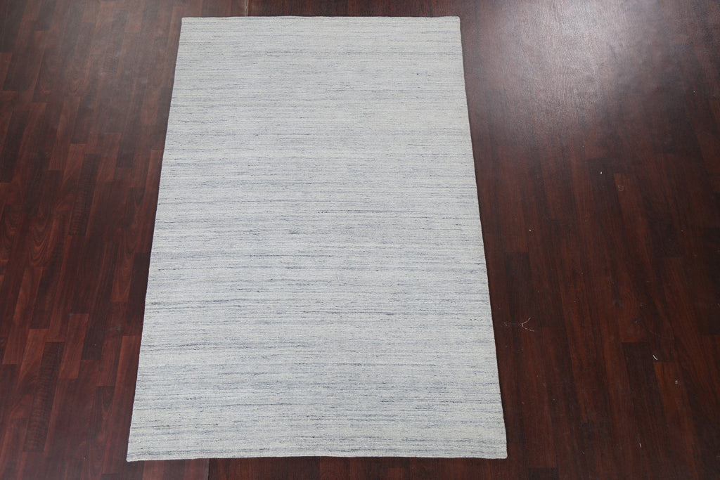 Modern Gabbeh Wool Area Rug 5x8