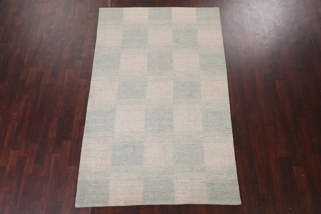 Checkered Gabbeh Wool Area Rug 5x8