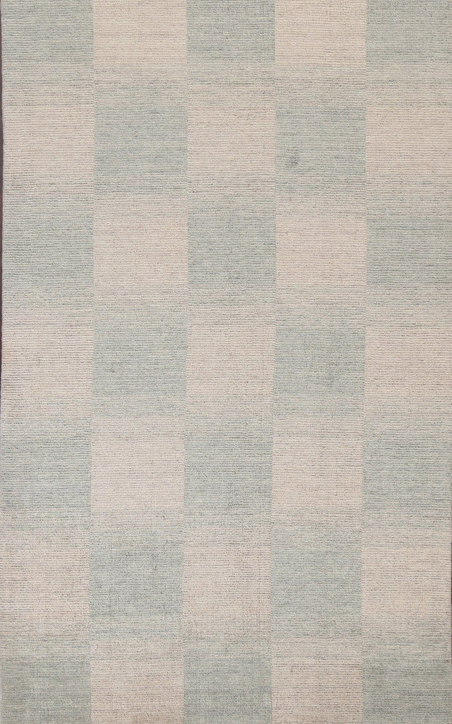 Checkered Gabbeh Wool Area Rug 5x8