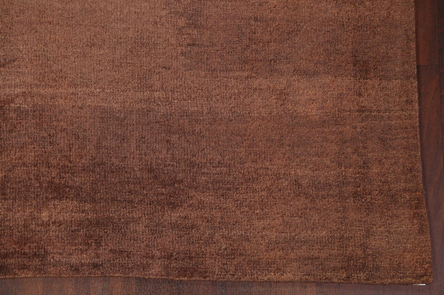 Brown Contemporary Hand-Knotted Area Rug 7x8