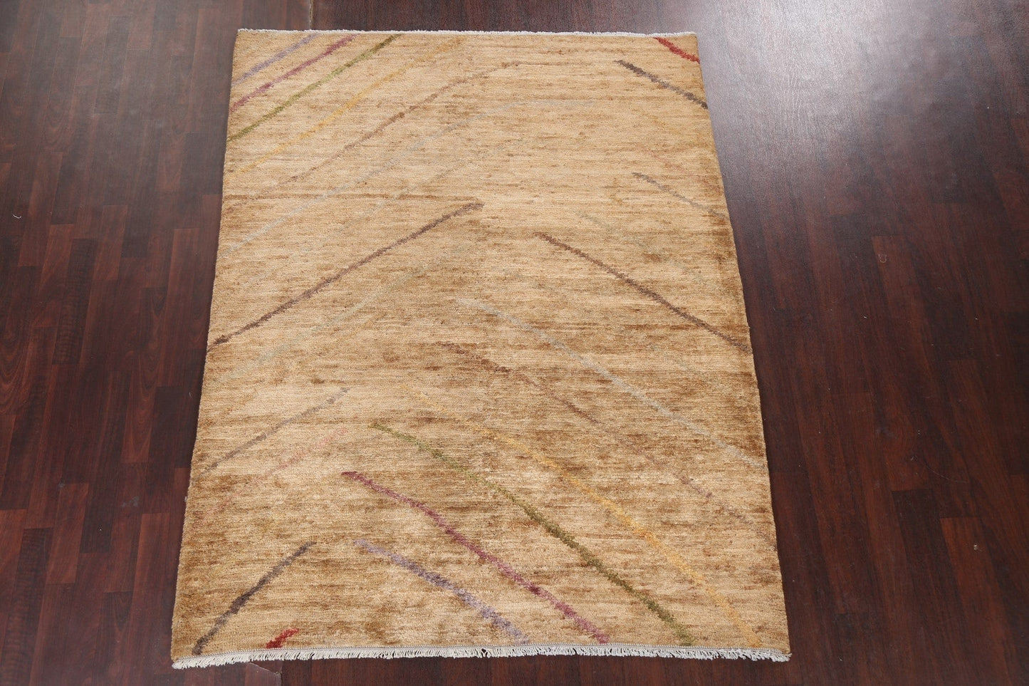 Hand-Knotted Abstract Oriental Area Rug 6x7